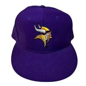Vintage Minnesota Vikings New Era Pro Model Hat Purple Fitted Size 7 3/8